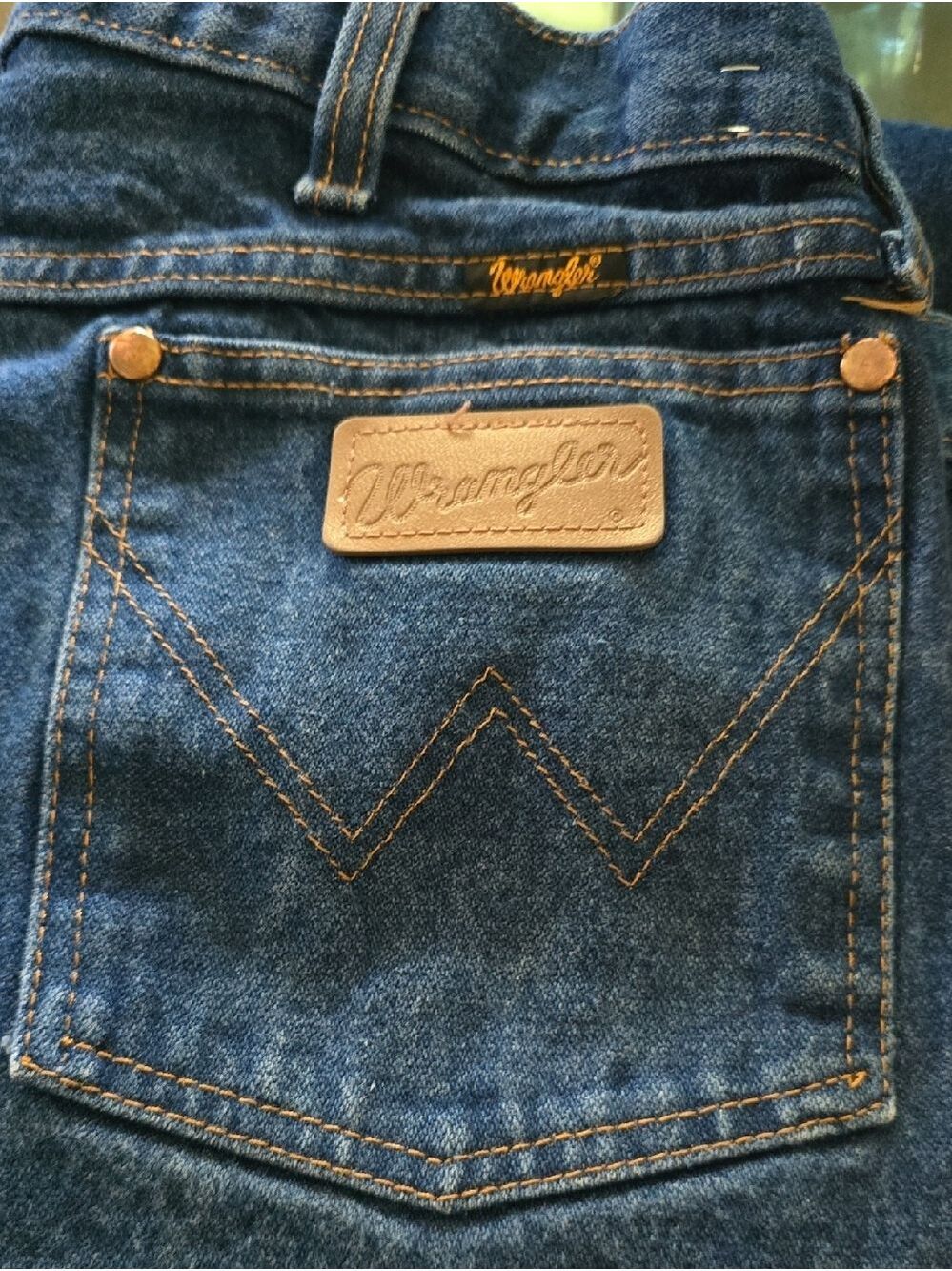 Wrangler Jeans Men's Size 40 Blue Cowboy Cut Original Fit Prewashed Indigo